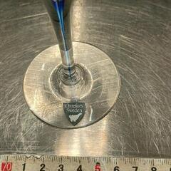 0905-083 Orreforsシャンパングラスブルーペア未使用の画像