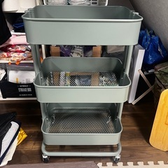 ⭐︎ YUI ⭐︎さま専用　スチールユニットシェルフ　帆布バスケット　引き出し4点 無印良品(MUJI)のオーク材 4段帆布バスケット付きステンレス