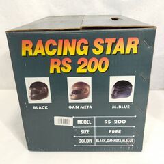 △ TNK工業 RACING STAR レーシング スター バイクヘルメット 自動二輪乗車用 RS-200 フリーサイズ57cm～61cm  傷、内臓クッションに汚れありの画像