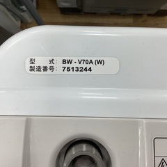 【安心6か月間保証付き】HITACHI　7.0kg全自動洗濯機　BW-V70A 　2017年製の画像