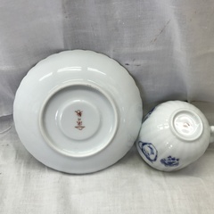 ⭐︎ドリーム2号館⭐︎深川製磁 ブルーチャイナ デミタス椀皿　＊箱ありの画像