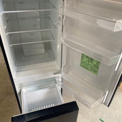 NO B483🌈福岡市内配送設置無料✨🌈アイリスオーヤマ 冷蔵庫 156L 自動霜取機能付き (幅約48cm) 冷凍室48L 右開き 静音 ブラック NRSD-16A-Bの画像