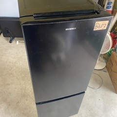 NO B483🌈福岡市内配送設置無料✨🌈アイリスオーヤマ 冷蔵庫 156L 自動霜取機能付き (幅約48cm) 冷凍室48L 右開き 静音 ブラック NRSD-16A-Bの画像