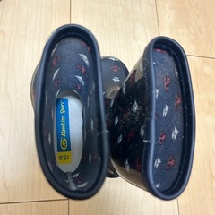 ネイビー アンカー柄 長靴 15.0 cm Hawkins sportの画像