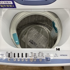 【安心6か月間保証付き】HITACHI　7.0kg全自動洗濯機　NW-T74　2019年製の画像
