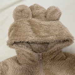キッズ　くま耳ボアアウター　パーカー　110cmの画像