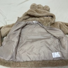 キッズ　くま耳ボアアウター　パーカー　110cmの画像