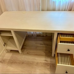 IKEA HEMNES ヘムネス デスク 幅155cm ホワイト の画像