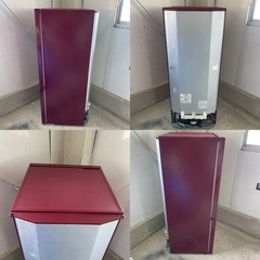 アクア AQUA ノンフロン冷凍冷蔵庫 AQR-18H(R）2019年製 レッド 184L