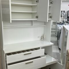 ★リユースのサカイ千葉中央店★期間限定割引有  レンジボード ホワイト H190×D43×W120 クリーニング済み TC4473           　の画像