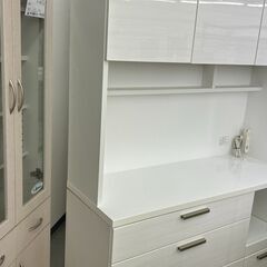 ★リユースのサカイ千葉中央店★期間限定割引有  レンジボード ホワイト H190×D43×W120 クリーニング済み TC4473           　の画像