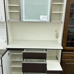 ★リユースのサカイ千葉中央店★期間限定割引有  レンジボード ブラウン H200×D49×W120 クリーニング済み TC4474           　の画像