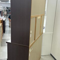 ★リユースのサカイ千葉中央店★期間限定割引有  レンジボード ブラウン H200×D49×W120 クリーニング済み TC4474           　の画像