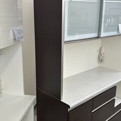 ★リユースのサカイ千葉中央店★期間限定割引有  レンジボード ブラウン H200×D49×W120 クリーニング済み TC4474           　の画像
