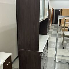 ★リユースのサカイ千葉中央店★期間限定割引有 ニトリ アルミナ2 レンジボード ブラウン H200×D46×W120 クリーニング済み TC4475           　の画像