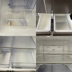 三菱 MITSUBISHI ノンフロン冷凍冷蔵庫 MR-JX47LW-RW ロイヤルウッド 2013年製 470L 大型 静音 大収納 6ドア 大容量 
の画像