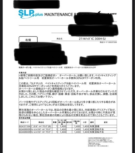ソルティガic300 H-SJ右巻き
