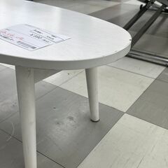 ★リユースのサカイ千葉中央店★期間限定割引有  折り畳みテーブル ホワイト H32×D46×W95 クリーニング済み TC4478           　の画像