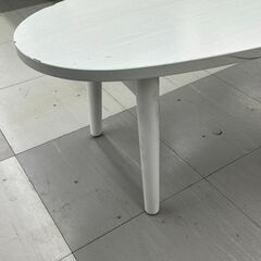★リユースのサカイ千葉中央店★期間限定割引有  折り畳みテーブル ホワイト H32×D46×W95 クリーニング済み TC4478           　の画像