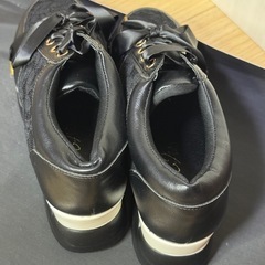 【厚底】スニーカー　ブラックの画像