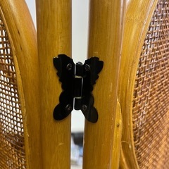 ラタン パーテーション アジアンテイスト 昭和レトロ 間仕切り 籐 和家具 折り畳み インテリア 衝立 古民家 高さ150cmの画像