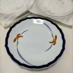 香蘭社 オーキッドレース 中皿 ケーキ皿 5枚セット 磁器 洋食器 デザート皿 日本製 高級ブランド　250905-4Tの画像