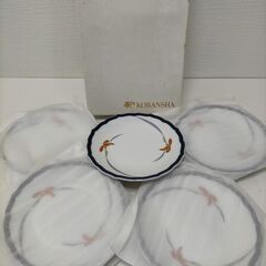 香蘭社 オーキッドレース 中皿 ケーキ皿 5枚セット 磁器 洋食器 デザート皿 日本製 高級ブランド　250905-4Tの画像