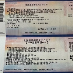 モエレ沼花火2025 プレミアム席1枚