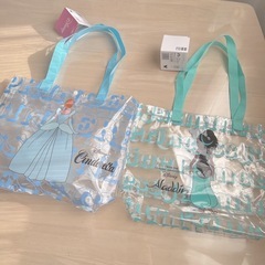 🙇‍♀️ご購入者様決定🙇‍♀️新品✨ディズニープリンセス👑ビニールバックセット（マチあり）の画像