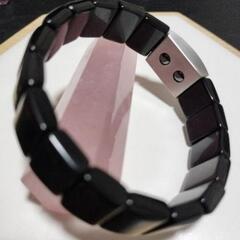 天然石🔹レインボーオブシディアン🔹布袋様🔹ゲルマニウム付き🔹バングルブレスレット L-1の画像