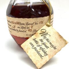 【未開栓】Blanton ブラントン シングルバレル バーボン ウイスキー 88年 750ml コルク折れ 目減り有の画像