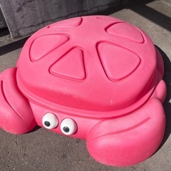 砂あそび 砂場 砂あそび 水あそび プール 子供 キッズ  カニさん砂場 砂遊び 蓋付き フタ付き の画像