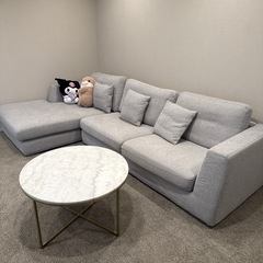 L字型カウチソファ（分割可能）の画像