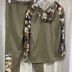 Nike ナイキ　DRI-FIT ドライフィット　カモフラージュパーカー　パンツ　 サイズL 上下セット セットアップ ジャージの画像