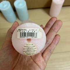 水色、ピンクキャンドルの画像