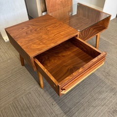 【超美品‼️】不二貿易 80cm幅センターテーブル リビングテーブル ツートンデザイン 木製ブラウン♪の画像
