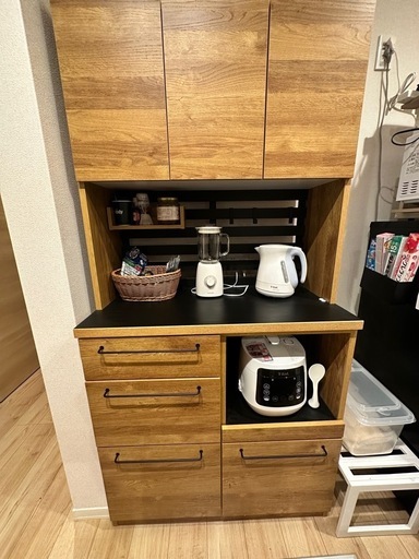 定価6万】キッチンボード(YS02K 90 LBR) ニトリ