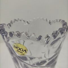 SOGA JAPAN クリスタル フラワーベース 花瓶 花器 花入れ 高級クリスタル 日本製 インテリア 装飾品　250905-5Tの画像