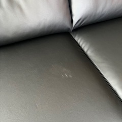 2掛けソファ　黒の画像