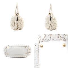ミュウミュウ  ハンドバッグ ホワイト  MIUMIU SACCA 2 MANICI ミュウミュウの画像