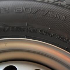 ✨新車外し　145/80R12　LT　鉄板ホイールつき　4本セット ✨今月登録の車から外し…の画像
