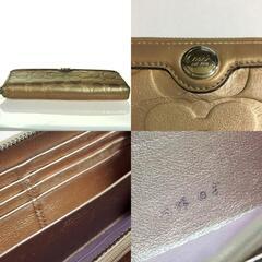 コーチ  長財布 ゴールド   COACH コーチ ラウンドファスナーの画像