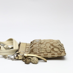 コーチ 7082 ショルダーバッグ ブラウン×ゴールド  COACH 斜めかけ シグネチャーの画像