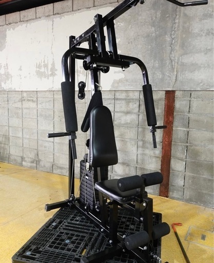 【配送組立ok】多機能ホームジム　マルチジム　自宅トレーニング　上半身中心トレーニング　艶あり黒