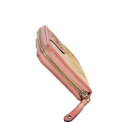 コーチ  長財布 ベージュ×ピンク  COACH 長財布 キャンバスの画像