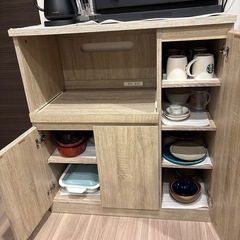 【LOWYA】キッチン収納　食器棚　レンジ台の画像
