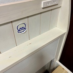 ニトリ　ベッドフレーム　シングル　ホワイトウォッシュの画像