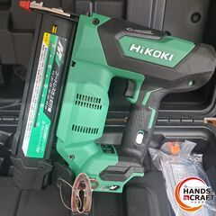 ✨HiKOKI　中古美品　NT3640DA　充電式仕上釘打機　36V　40ｍｍ　保護メガネ・ケース付✨うるま市田場✨の画像