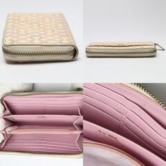 コーチ  長財布 ベージュ  COACH ラウンドファスナー シグネチャーの画像