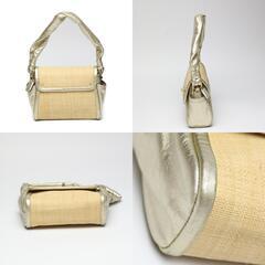 コーチ 42475 ハンドバッグ ベージュ×ゴールド  COACH  ハンドルポーチの画像